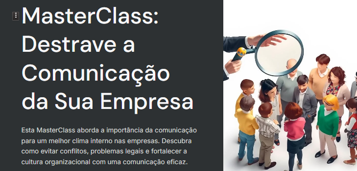 MASTERCLASS- DESTRAVE A COMUNICAÇÃO NA SUA EMPRESA